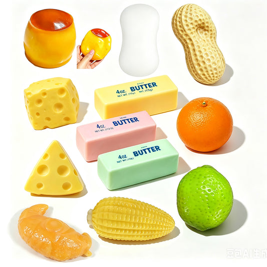 Crunchy Squishy,Stress Relief Squeeze Toy ASMR Sound Sensory Fidget Toy for Adults Party Favor Squeeze Toy Desk Anxiety Relief
