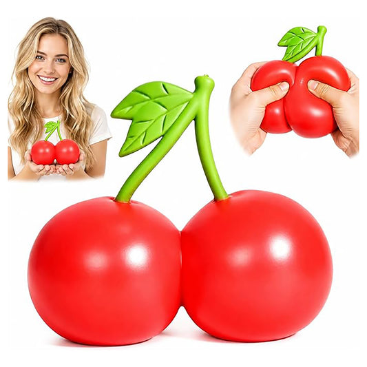Jumbo Giant Cherry Squishy,Big Squeeze Fidget Toy Stress Relief Slow Rising Fun