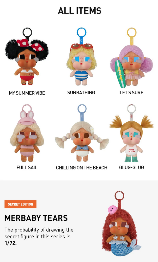 Crybaby Vacation Mode On Plush toy doll