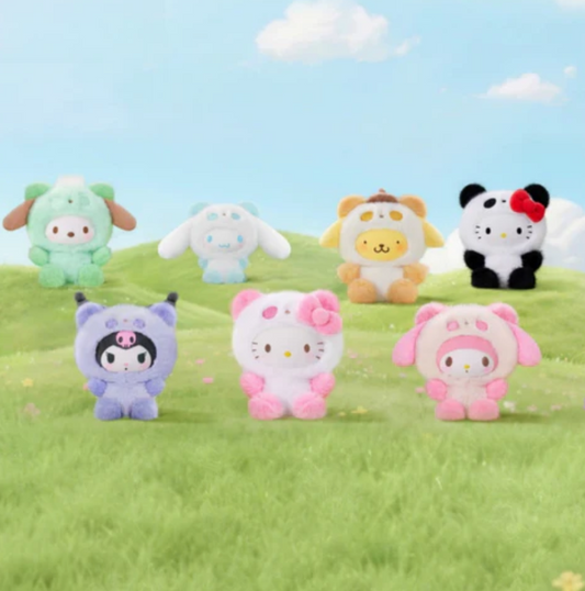 SANRIO Colorful Panda Plush Toy Doll
