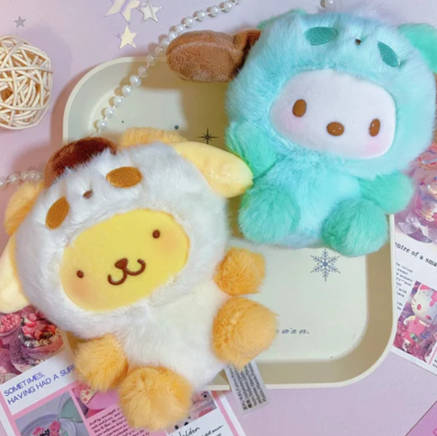 SANRIO Colorful Panda Plush Toy Doll
