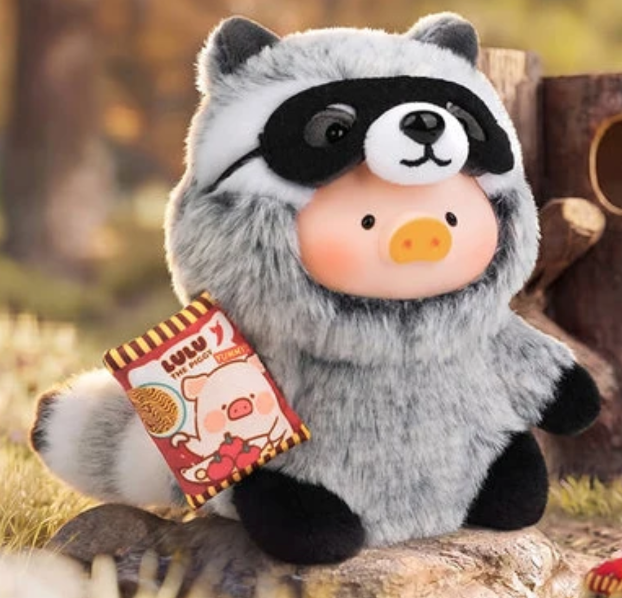 Lulu Pig Thief Raccoon Plush Series Hanging Card Toy Doll
