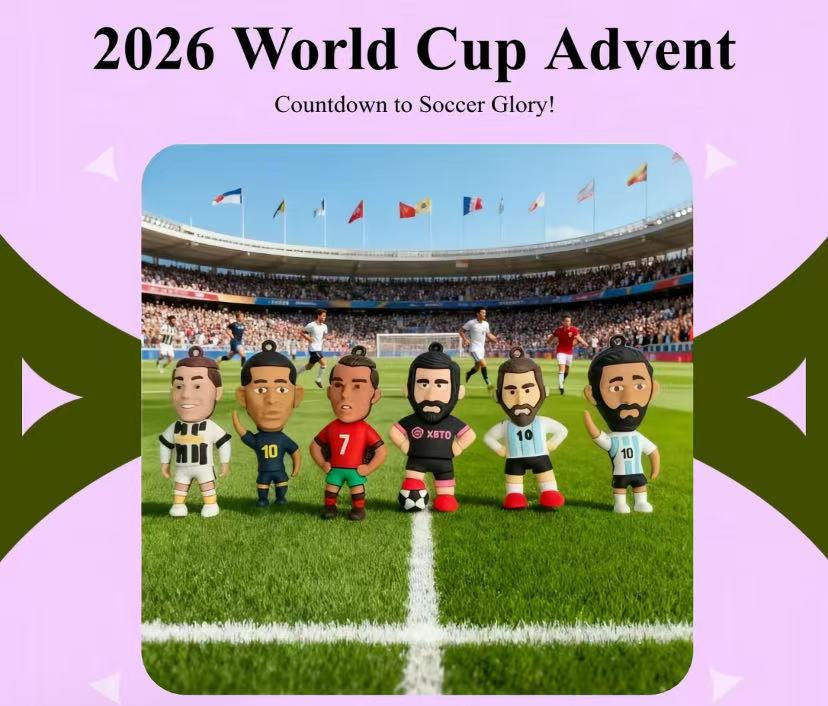 World Cup 2026 DIY KEYCHAIN Advent Calendar,Exclusive Star&Mascot Blind Box Collection Toy