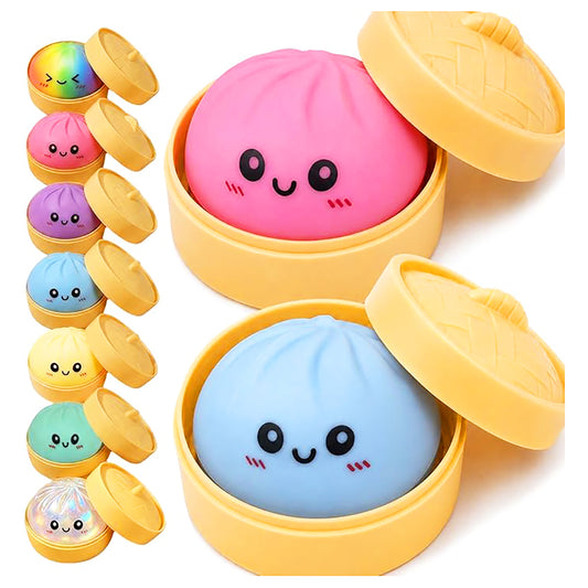 Creamy Dumpling Squishy with Steam Box for Stress Relief