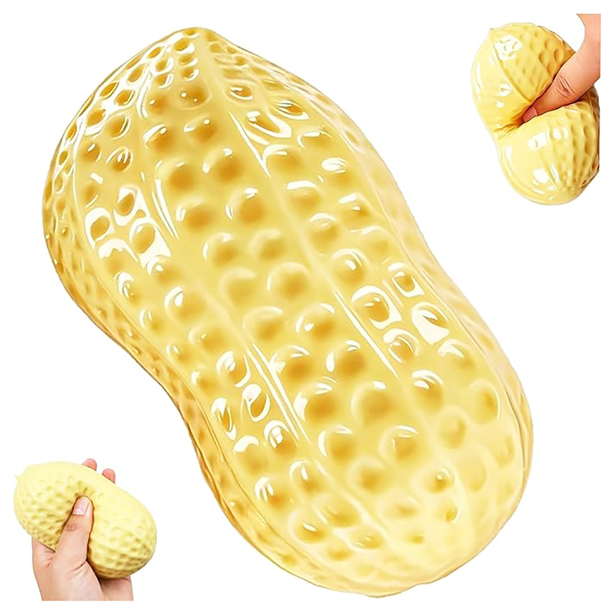 Vaseline Cheese& Peanut & Ball Squishy, Squeeze Soft Cheese Peanut Ball Squishy Slow Rising Sensory Stress & Anxiety Relief Fidget for Adults Gift Novelty Anxiety Calming Desk Party Favors,Non-Sticky
