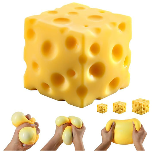 Jumbo Giant Cheese Squishy,Big Squeeze Fidget Toy Stress Relief Slow Rising Fun