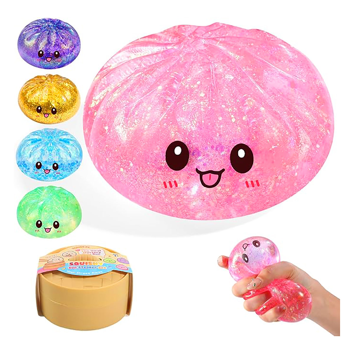 Sugar Dumpling Squishy with Steam Box for Stress Relief