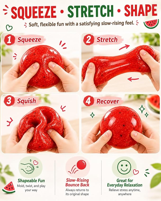 Slushy Crunchy Squishy,Stress Relief Squeeze Toy ASMR Sound Sensory Fidget Toy for Adults Party Favor Squeeze Toy Desk Anxiety Relief