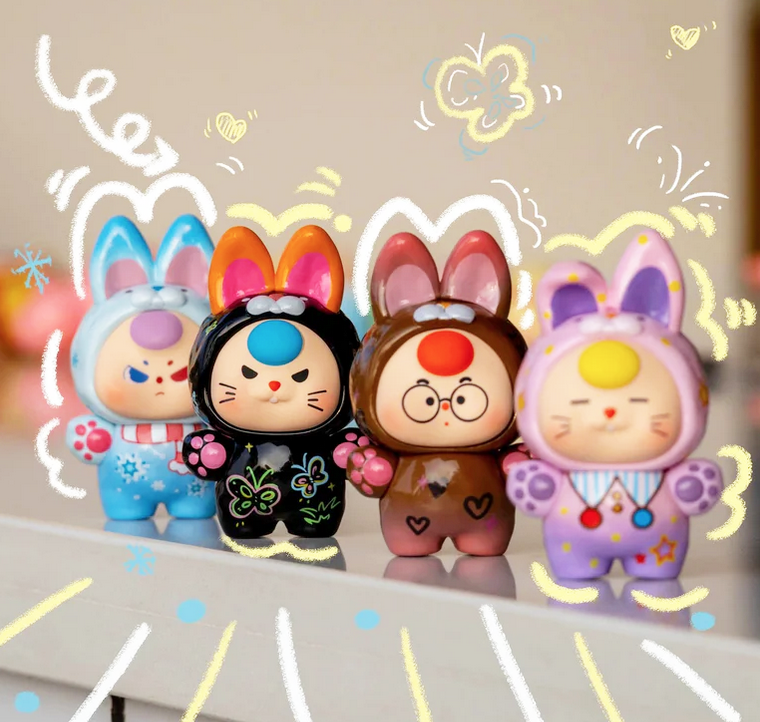 Baby Three Dopamine Bunny Mini Bean toy doll