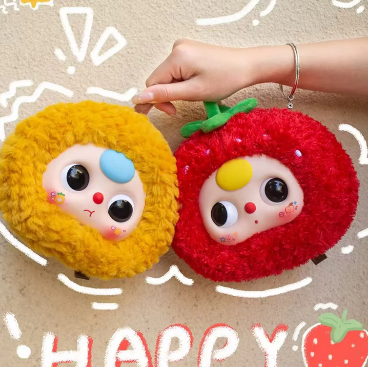 Baby Three Orchard Zipper Bag Plush Toy Doll