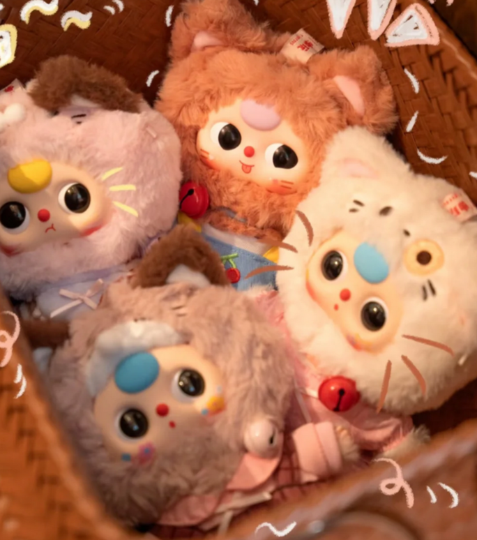 Baby Three Kitten Wardrobe Plush toy doll