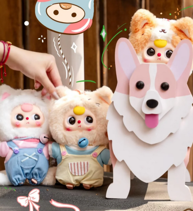Baby Three Kitten Wardrobe Plush toy doll