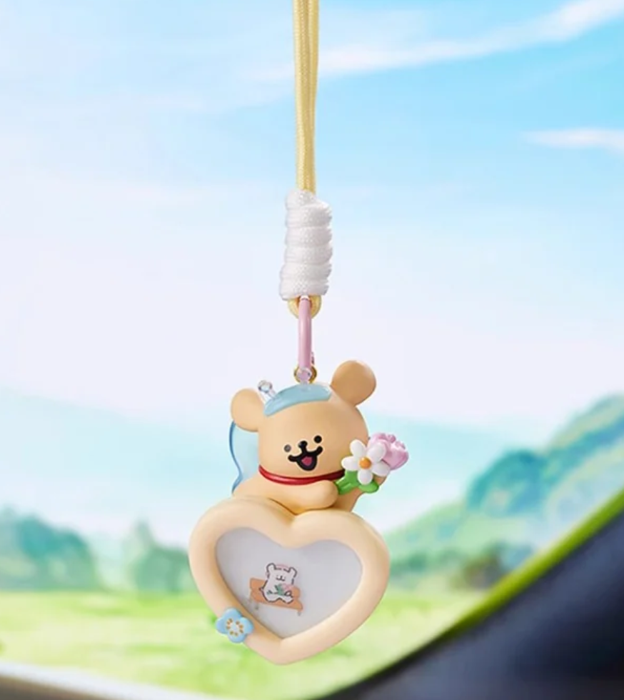 Maltese Dog Garden Series Car Air Freshener toy doll