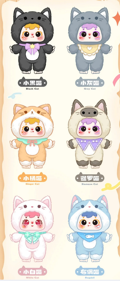 Samuel Tyke Three Little Cat Party Plush Toy Doll