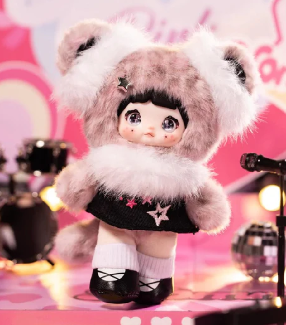 Nommi Pink Positive Energy Plush Keychain Toy Doll