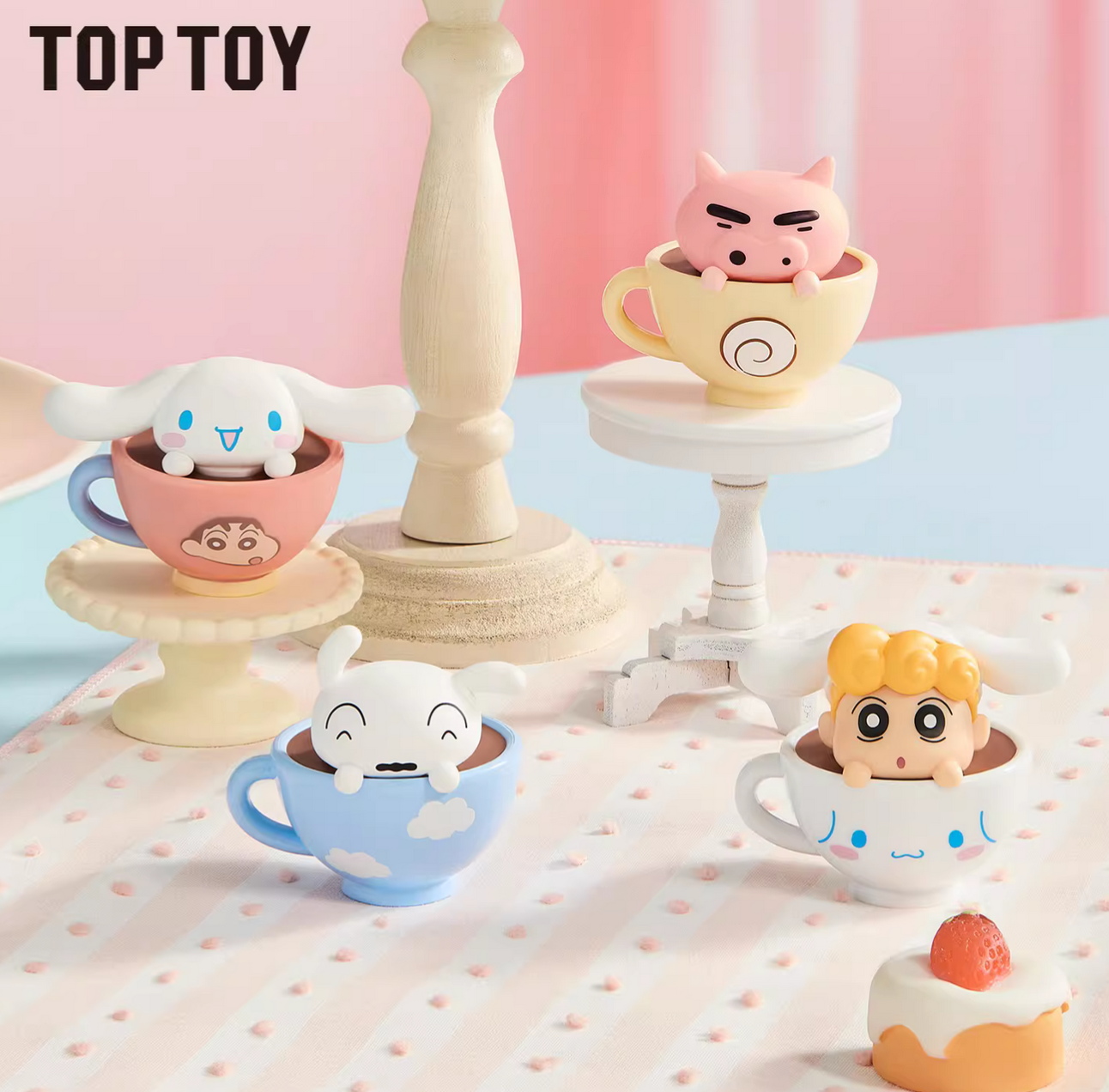 ShinChan & Cinnamoroll Teacup Bean Toy Doll