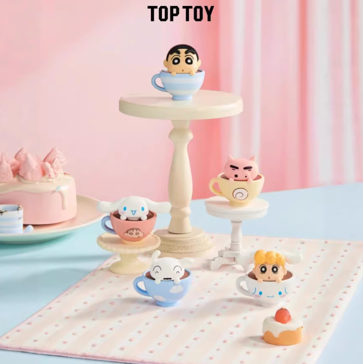 ShinChan & Cinnamoroll Teacup Bean Toy Doll