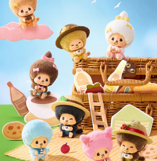 MONCHHICHI MonMon Coffee Farm  Face-Changing Pendant Keychain Toy Doll
