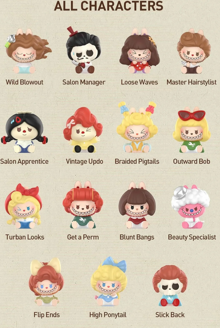 THE MONSTERS LABUBU Hair Salon Bean Toy Doll