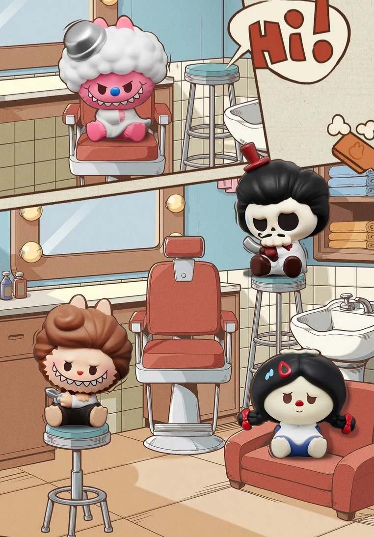 THE MONSTERS LABUBU Hair Salon Bean Toy Doll