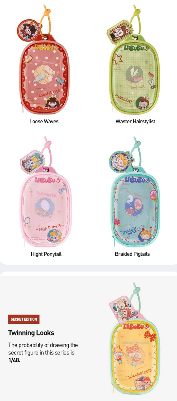 THE MONSTERS LABUBU Hair Salon Display Bag  Toy Doll