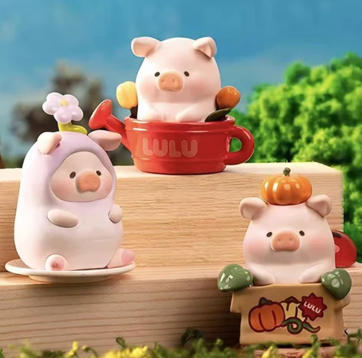 Lulu Pig Flower Room Bean Toy Doll