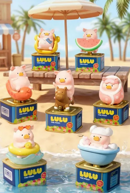 LuLu The Piggy Holiday Solar Motion Figure Toy Doll