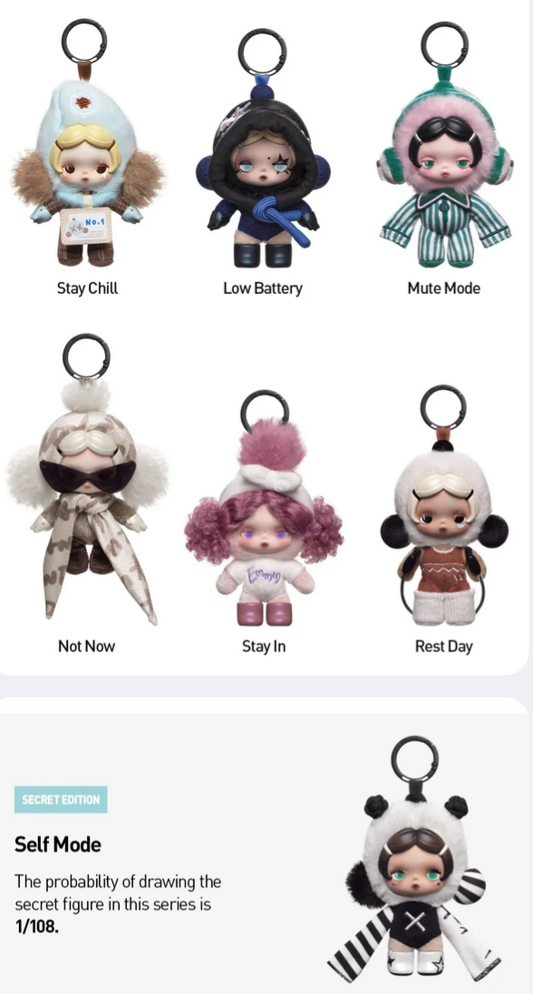 SKULLPANDA Off Mode Plush Toy Doll