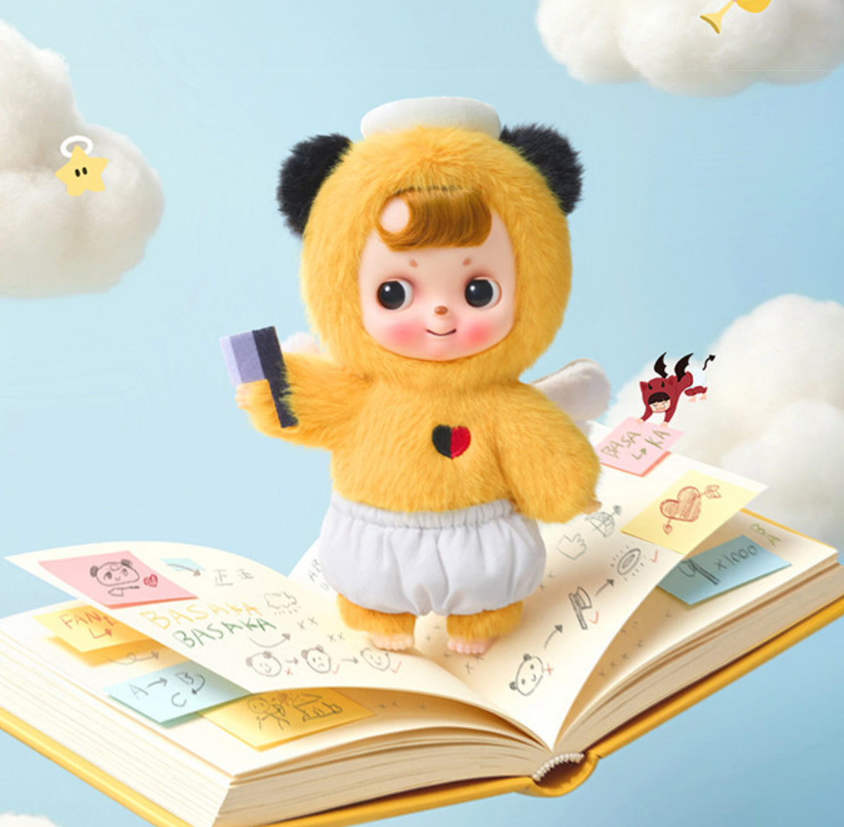 Basaka Love What You Do,Be Happy Plush Toy Doll