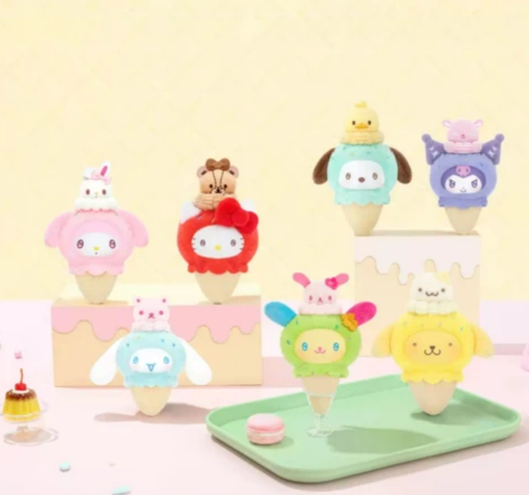 SANRIO Little Ice Cream Cone Plush Toy Doll