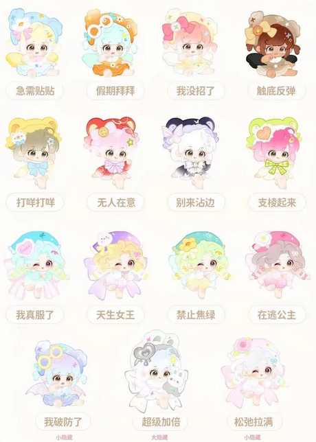 MiMiz MOOD STICKERS Mini Figure Toy Doll