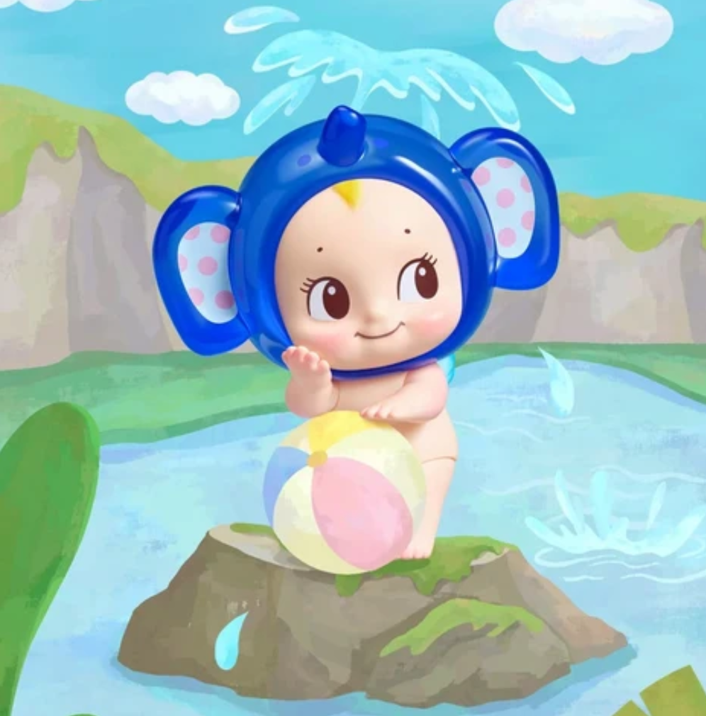 Kewpie Animal Lying Posture Figure Toy Doll