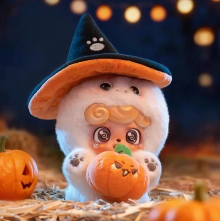 Q.Kid Pumpkin Ghost Plush Hanging Card Toy Doll