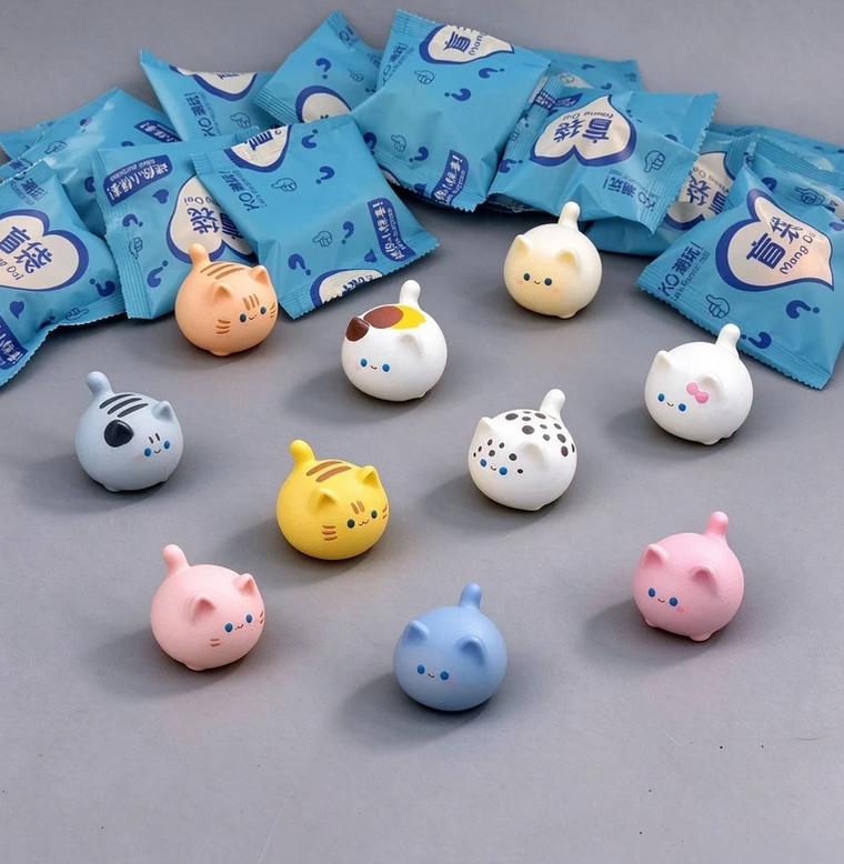Colorful Steamed Bun Cat Mini Bean Toy Doll