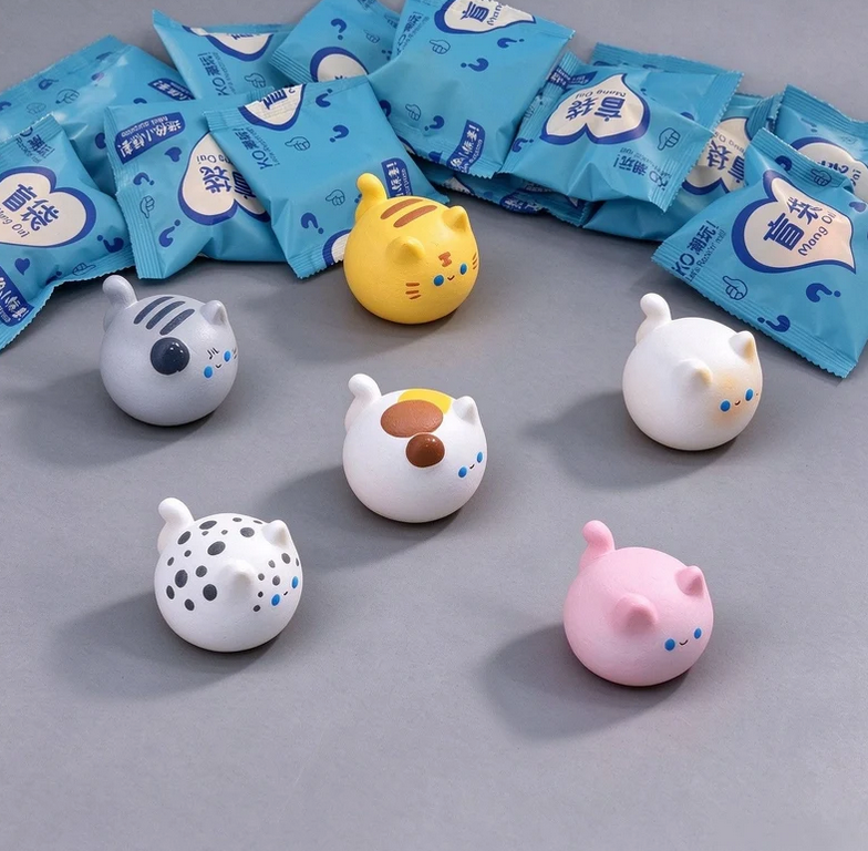 Colorful Steamed Bun Cat Mini Bean Toy Doll