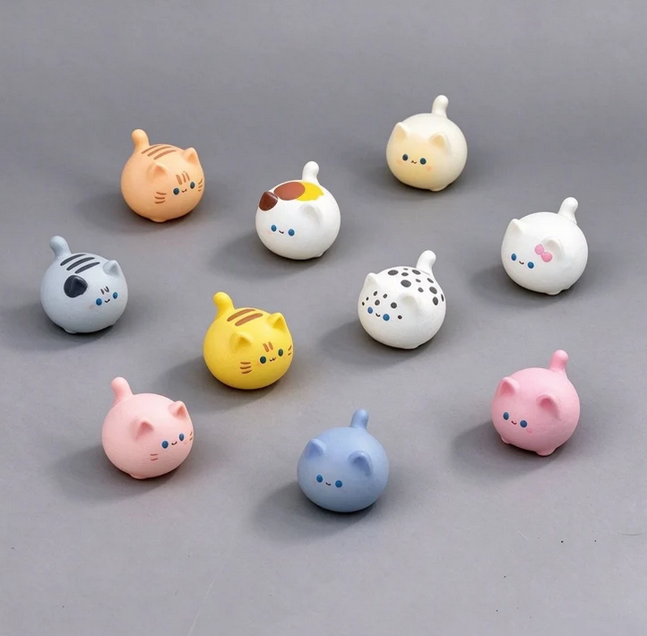 Colorful Steamed Bun Cat Mini Bean Toy Doll