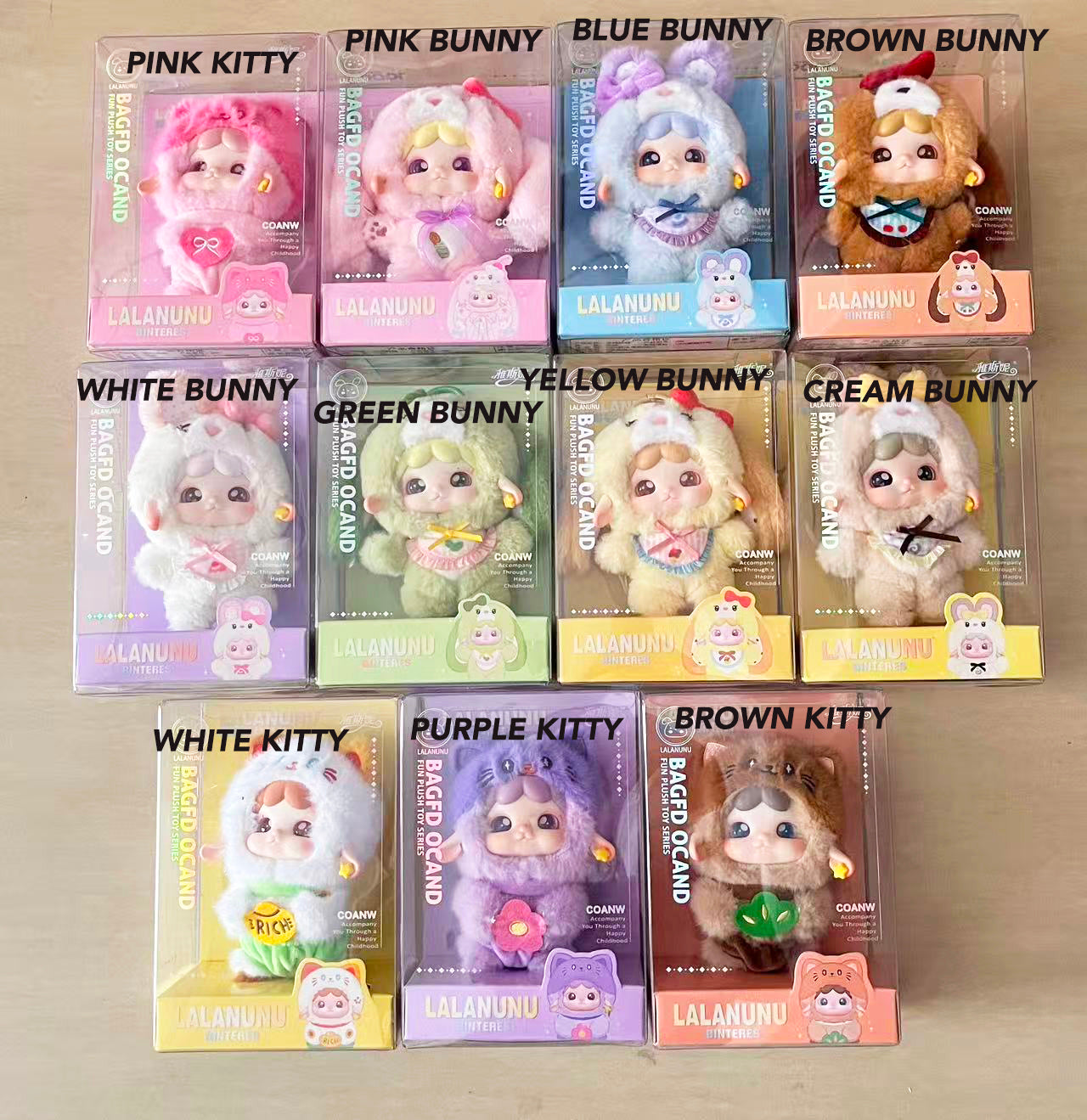 LALANUNU Bunny and Kitty Plush Toy Doll