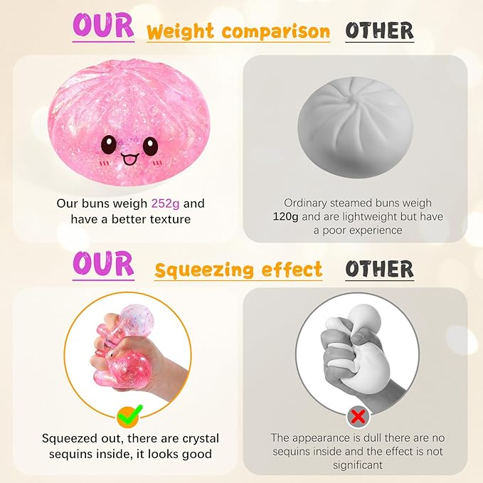 Sugar Dumpling Squishy with Steam Box for Stress Relief