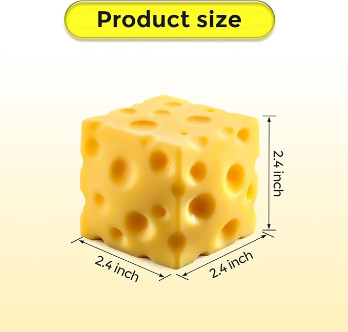 Jumbo Giant Cheese Squishy,Big Squeeze Fidget Toy Stress Relief Slow Rising Fun