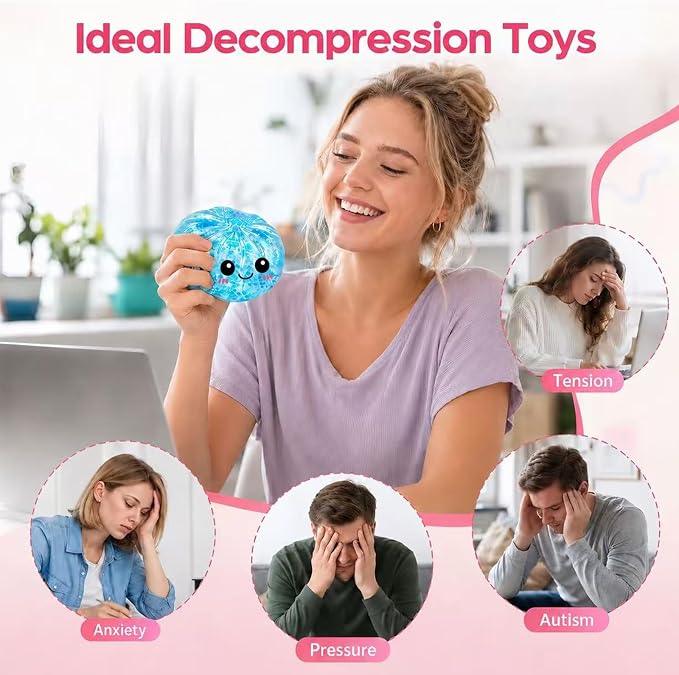 Glitter Dumpling Squishy with Steam Box for Stress Relief