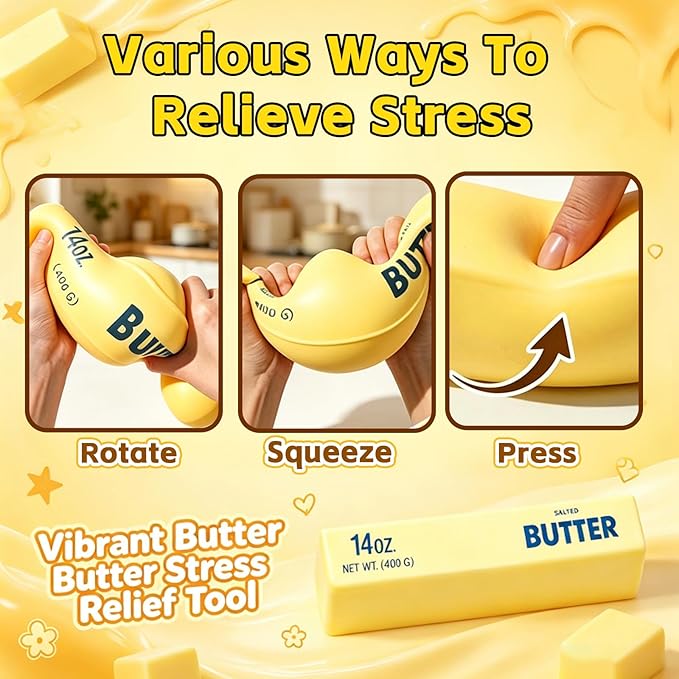 Jumbo Giant Butter Squishy,Big Squeeze Fidget Toy Stress Relief Slow Rising Fun