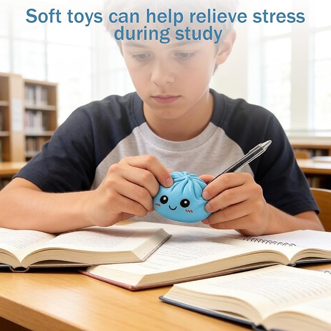 Creamy Dumpling Squishy with Steam Box for Stress Relief