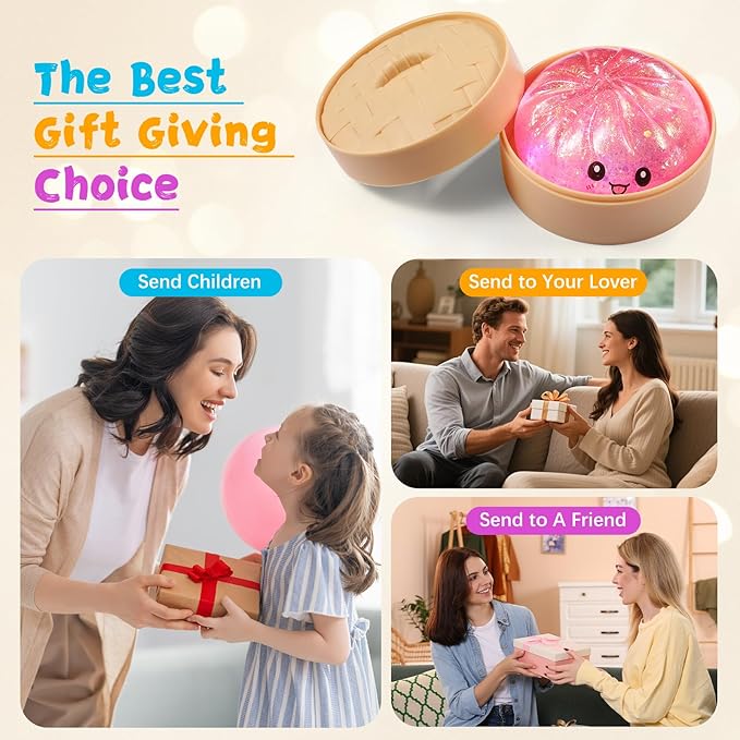 Sugar Dumpling Squishy with Steam Box for Stress Relief