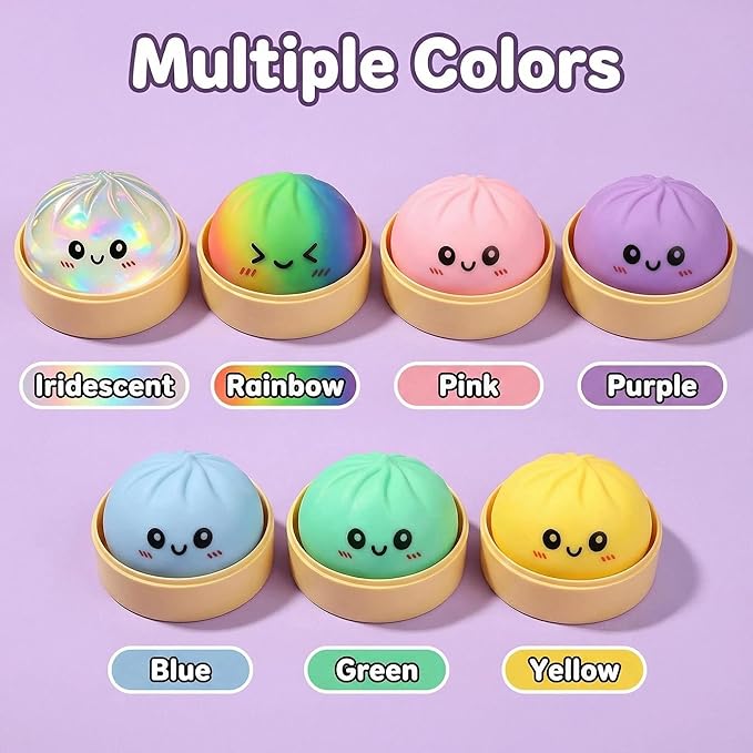 Creamy Dumpling Squishy with Steam Box for Stress Relief