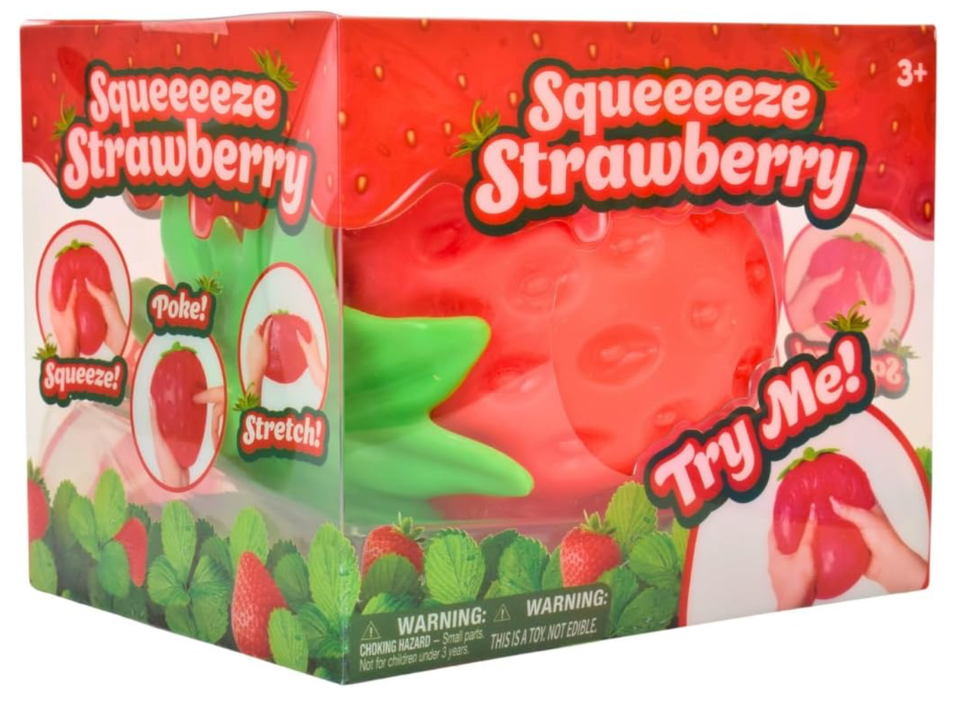Jumbo Giant Strawberry Squishy,Big Squeeze Fidget Toy Stress Relief Slow Rising Fun