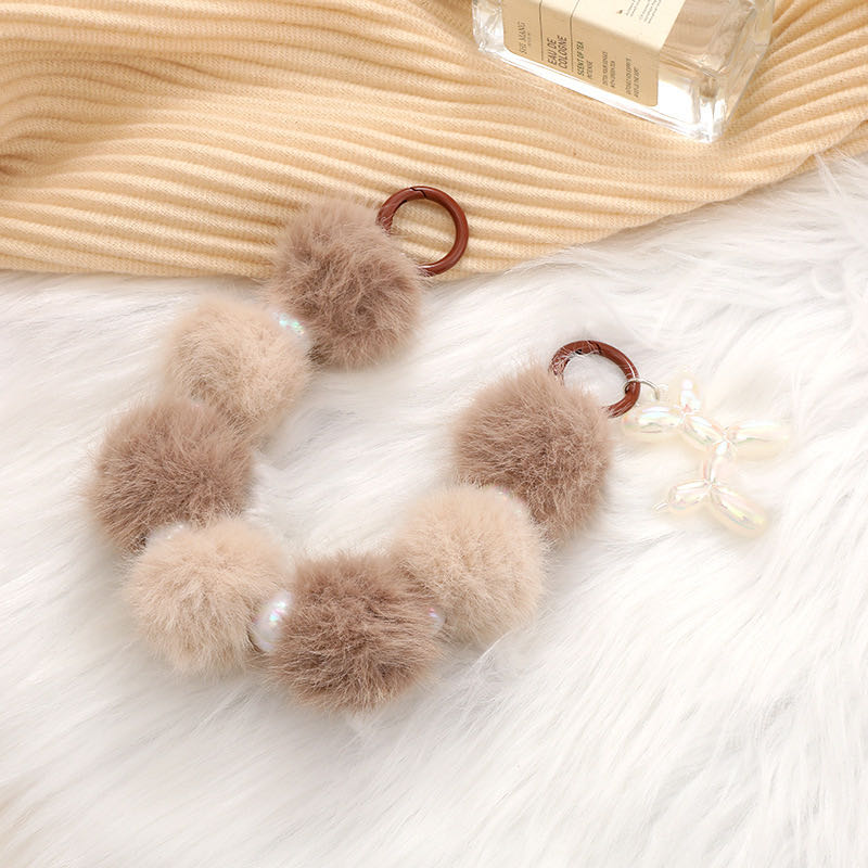 Fuzzy keychain fluffy keychain toy doll