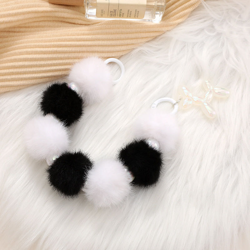 Fuzzy keychain fluffy keychain toy doll