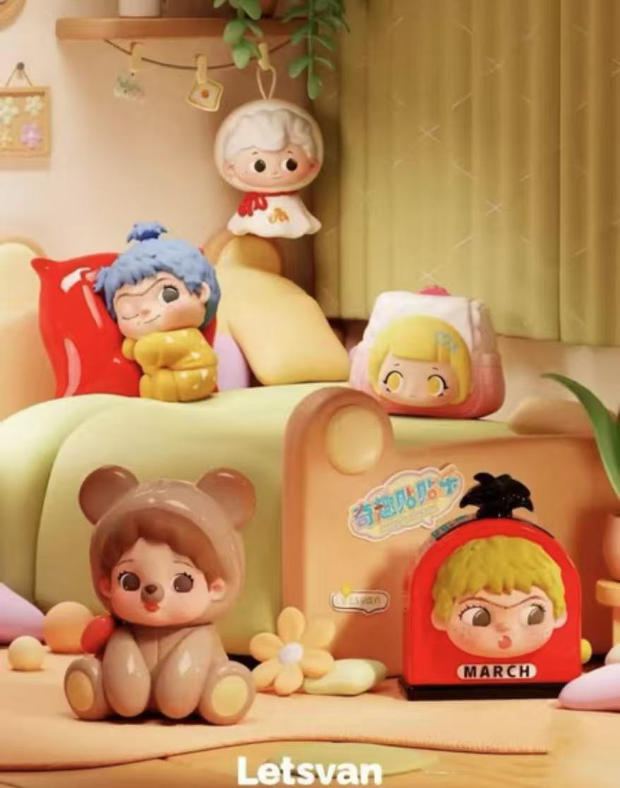 Ziyuli Happy Stickers Fridge Magnet Bean toy doll