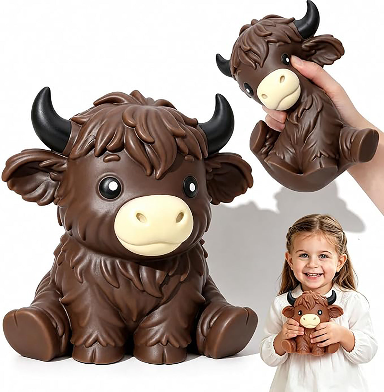 Jumbo Giant COW Squishy,Big Squeeze Fidget Toy Stress Relief Slow Rising Fun