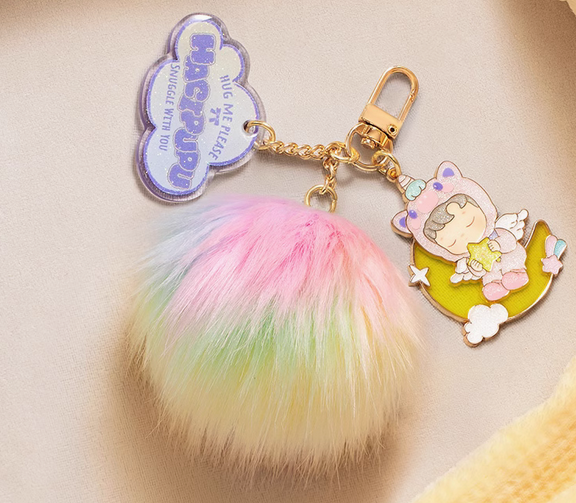 HACIPUPU Snuggle With You Fluffy Keychain toy doll